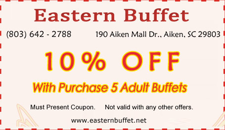 Eastern Buffet coupon 1